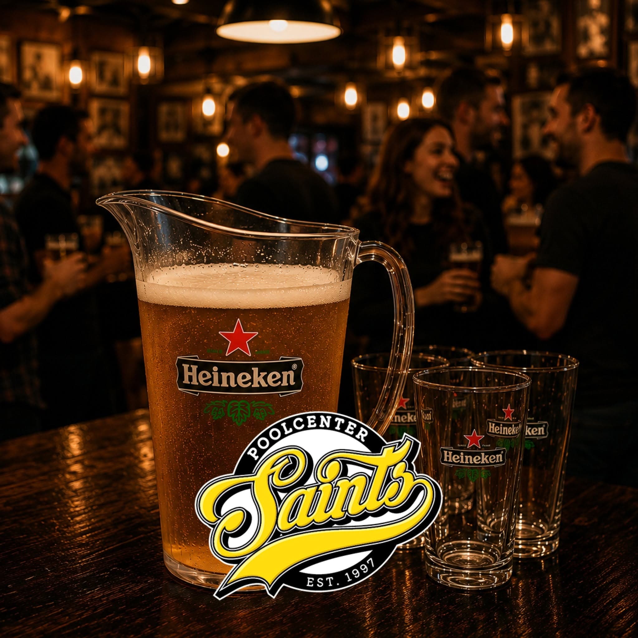 Gezellig samen een pitcher drinken bij Saints